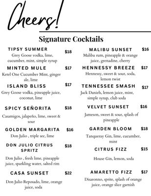 Menu photo 2 Tipsy Bar & Lounge  Bronx, NY