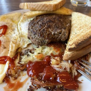Denny's - Sorry couldn't wait for pick, but what a great sirloin. - Breakfast & Brunch Near Me - El Centro, California