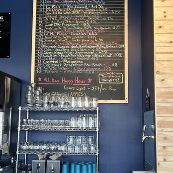 Thirsty Pika Taproom - Menu above the cup selection - Beer Bar Near Me - Silverthorne, Colorado