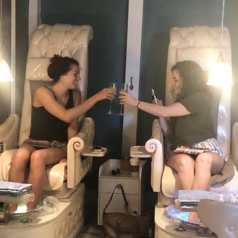 Emerald Nails - The bride and maid of honor getting their beauty on - Nail Salons Near Me - Destin, Florida