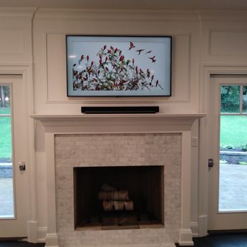 Quality A/V Installation - Samsung's FRAME TV w/SONOS soundbar. When the tv is OFF it displays Artwork or your Favorite Portrait - Security Systems Near Me