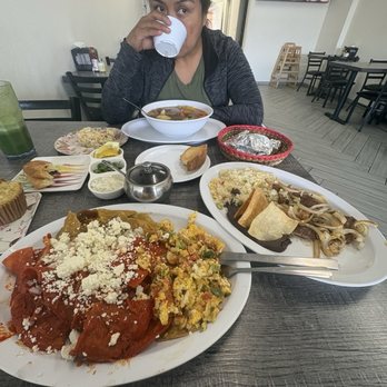 Marilus Bakery - Chilaquiles divorciados con huevo à la mexicana. Steak plate with rice and beans. - Coffee & Tea Near Me - Long Beach, California Marilus Bakery - Chilaquiles divorciados con huevo à la mexicana. Steak plate with rice and beans. - Coffee & Tea Near Me - Long Beach, California
