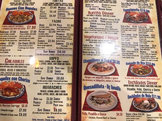 Menu photo 5 El Tezcal Mexican Restaurant Chicago, IL