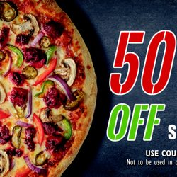 Pizza Time - Spend £30 or more get %50 off use the coupon code