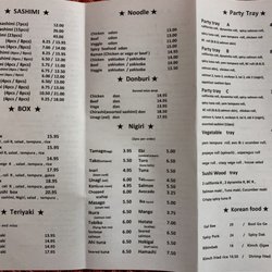 Sushi Wood - Menu