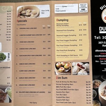 Dillon's Dumpling House - Glossy Menu Side 1 - Dim Sum Near Me - Aurora, Colorado Dillon's Dumpling House - Glossy Menu Side 1 - Dim Sum Near Me - Aurora, Colorado