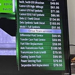 Castrol Premium Lube Express - Prices
