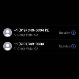screenshots of my call history with them from April 28 and 29 screenshots of my call history with them from April 28 and 29