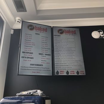 Get Baked New York - Menu on wall - Bakeries Near Me - Hicksville, New York