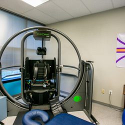 FYZICAL Therapy & Balance Centers - The Epley Omniax chair helps patients effected with types of BPV/BPPV.