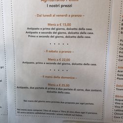 Agriturismo Pellini - Menù