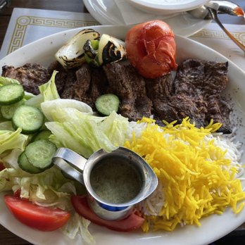 Shamshiri Persian Grill - My yummy Kabob Barg (half rice and half salad). - Persian/Iranian Near Me - Glendale, California Shamshiri Persian Grill - My yummy Kabob Barg (half rice and half salad). - Persian/Iranian Near Me - Glendale, California