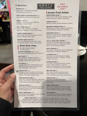 Menu photo 5 Grace Pizza and Shakes Pearland, TX