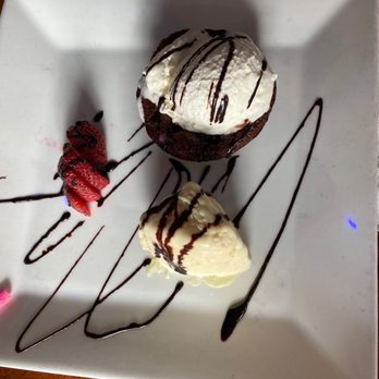 Celestial Cafe - three desserts on a white plate - New American Near Me - Exeter, Rhode Island