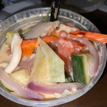 Hug Thai Express - Vegetable Small Tom Kha Soup. So delicious and flavorful with soft tasty vegetables. - Thai Near Me - La Mesa, California