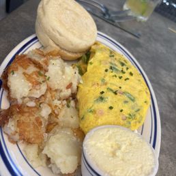 Omelette Potatoes English muffin Omelette Potatoes English muffin