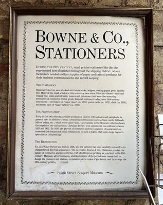 Bowne & Co. Stationers, South Street Seaport Museum by null