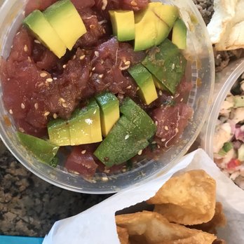 Riera's Place - Ahi Poke with Wonton chips - Pizza Near Me - Redondo Beach, California Riera's Place - Ahi Poke with Wonton chips - Pizza Near Me - Redondo Beach, California
