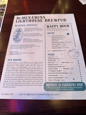 Menu photo 5 McMenamins Lighthouse Brewpub Lincoln City, OR Menu photo 5 McMenamins Lighthouse Brewpub Lincoln City, OR