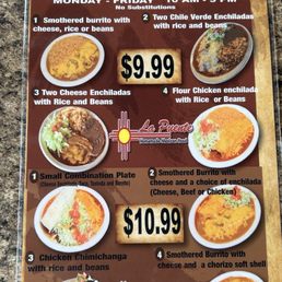 Lunch Specials - menu
