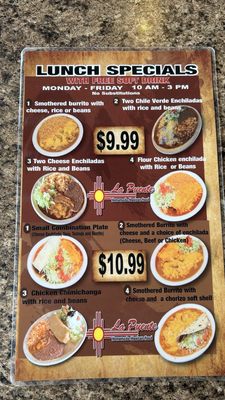 Menu photo 1 La Puente Taylorsville, UT Menu photo 1 La Puente Taylorsville, UT