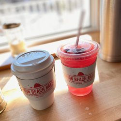 Cannon Beach Bakery - Coffee and raspberry ice tea