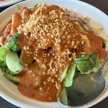 Lotus Thai Restaurant - Pra-Ram Thai Peanut Sauce with Pork and Veggies - Thai Near Me - Danville, California Lotus Thai Restaurant - Pra-Ram Thai Peanut Sauce with Pork and Veggies - Thai Near Me - Danville, California