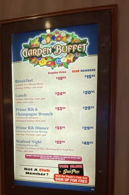 Menu photo 5 Garden Buffet Las Vegas, NV