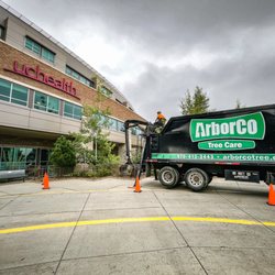 ArborCo Tree Care - Another day at the Medical Center of the Rockies in Loveland, CO. Safe and efficient commercial tree services for local businesses!