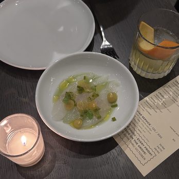 Bayberry Garden - Fluke crudo - New American Near Me - Providence, Rhode Island Bayberry Garden - Fluke crudo - New American Near Me - Providence, Rhode Island