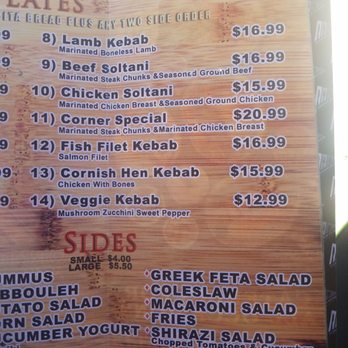 Corner Kebab - Menu says $20.99. When you order via grubhub its $22.99 with additional grubhub service fee and delivery fee. - Mediterranean Near Me - San Fernando, California Corner Kebab - Menu says $20.99. When you order via grubhub its $22.99 with additional grubhub service fee and delivery fee. - Mediterranean Near Me - San Fernando, California