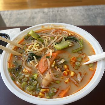 Kiichi Ramen - Tonkotsu with chili oil + corn - Ramen Near Me - Durham, North Carolina