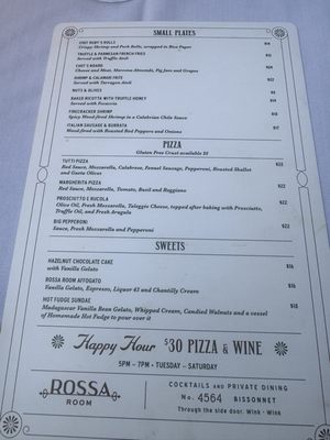 Menu photo 2 Rossa Room Speakeasy Bellaire, TX Menu photo 2 Rossa Room Speakeasy Bellaire, TX