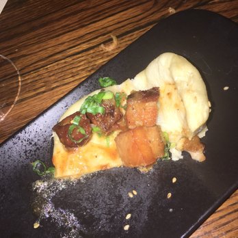 Linger - Pork belly bao bun. The meat was good, but wouldn't order again. Portion was small and the bun was undercooked. - Asian Fusion Near Me - Denver, Colorado Linger - Pork belly bao bun. The meat was good, but wouldn't order again. Portion was small and the bun was undercooked. - Asian Fusion Near Me - Denver, Colorado