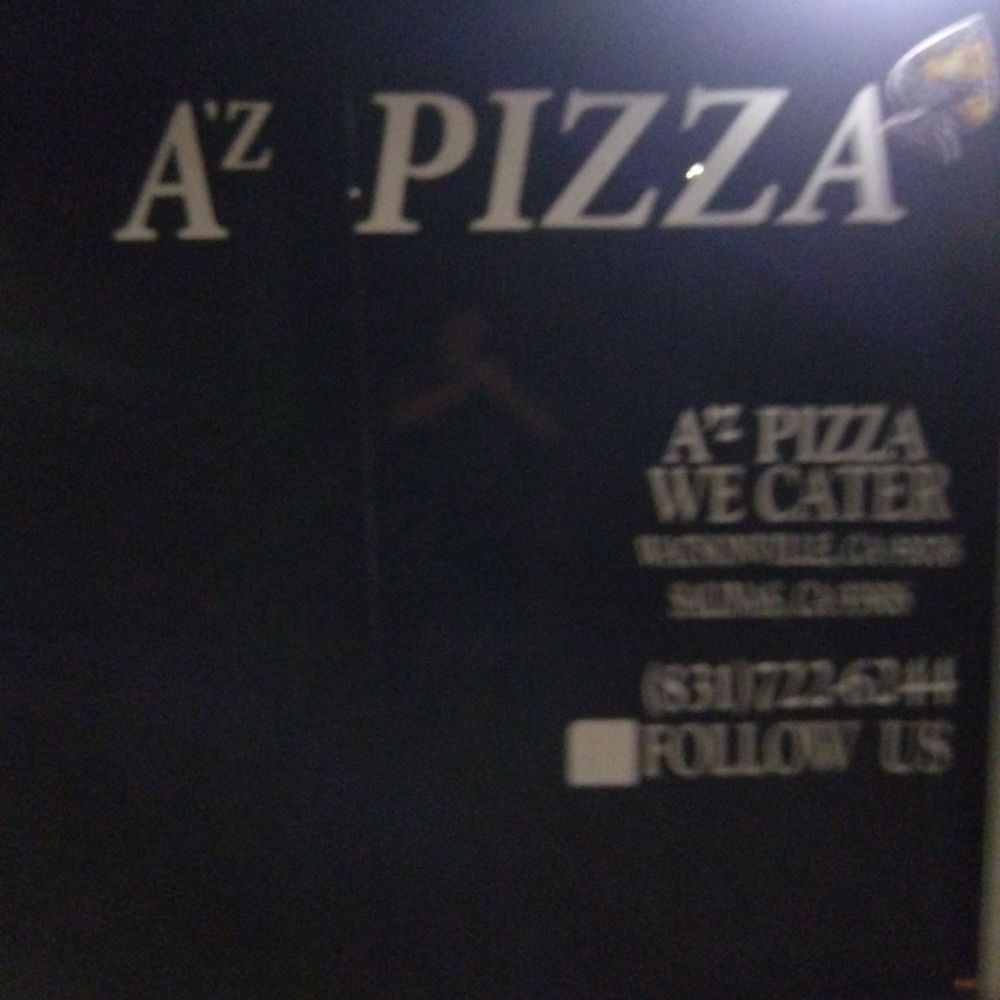 A'z Pizza - Side of the truck, with phone number. - Pizza Near Me A'z Pizza - Side of the truck, with phone number. - Pizza Near Me