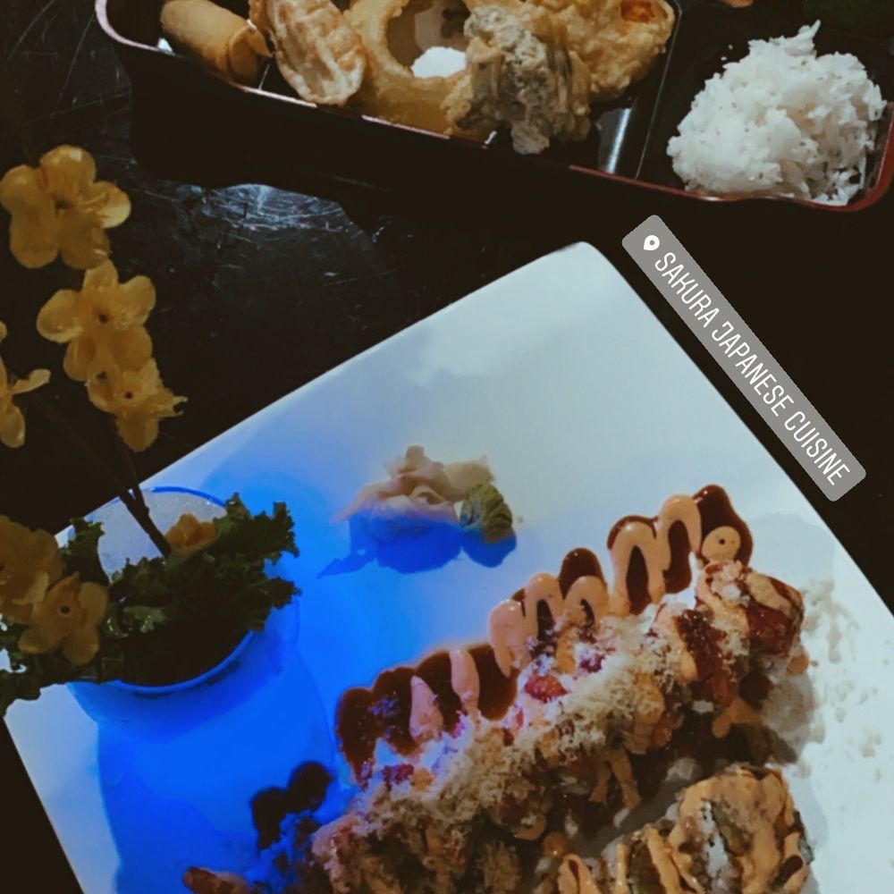 Bento box, Hawaii roll & shrimp tempura. Bento box, Hawaii roll & shrimp tempura.