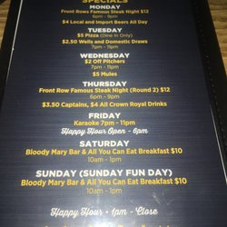 Front Row - Daily Specials