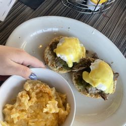 Caddy Shack - Caddy's Short rib Benny with cheese potatoes