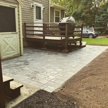 Pear Tree Property Services - Patio and walkway we completed. - Masonry/Concrete Near Me - Hanover, Massachusetts