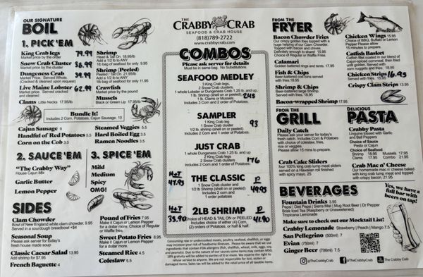 Menu photo 1 The Crabby Crab Sherman Oaks, CA