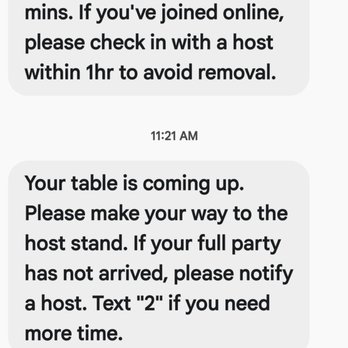 The Brunch District - Here is the text message strand from the restaurant, note the times - Breakfast & Brunch Near Me - Colleyville, Texas The Brunch District - Here is the text message strand from the restaurant, note the times - Breakfast & Brunch Near Me - Colleyville, Texas