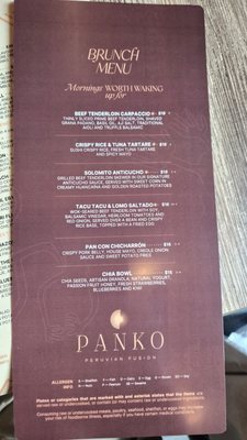 Menu photo 1 Panko Charlotte, NC