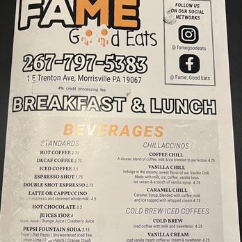 Fame Good Eats - Breakfast & Brunch Near Me - Morrisville, Pennsylvania Fame Good Eats - Breakfast & Brunch Near Me - Morrisville, Pennsylvania