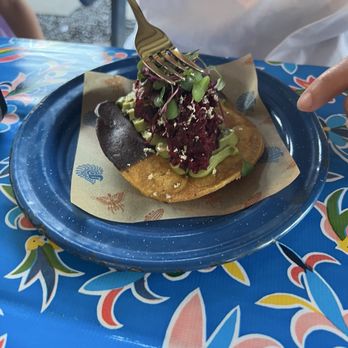 Nixta Taqueria - Beet tostada - Mexican Near Me - Austin, Texas