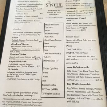 The Sinful Kitchen - Menu - Breakfast & Brunch Near Me - Portland, Maine The Sinful Kitchen - Menu - Breakfast & Brunch Near Me - Portland, Maine