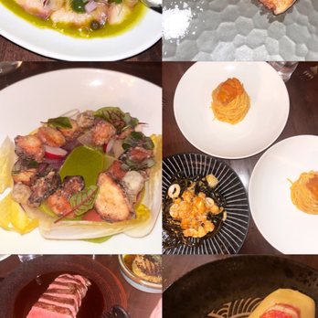 Kissa Tanto - Octopus salad, wagyu beef, lobster omelette, charcoal udon and uni Tajarin   Thank you for the great service and amazing environment - Japanese Near Me - Vancouver, British Columbia
