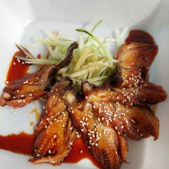 Sushi Roller - UNAGI!!! With spiral cut Cucumbers  (put some eel sauce & spicy Mayo on the Cucumbers  The unagi was DELICIOUS! - Sushi Bars Near Me - Albuquerque, New Mexico