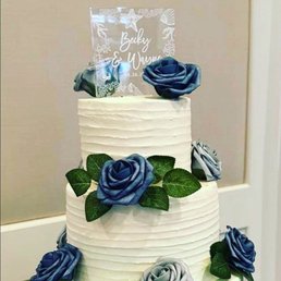 Our cake and topper Our cake and topper