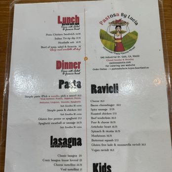 Pastosa By Lucia - Menu - Italian Near Me - Galt, California Pastosa By Lucia - Menu - Italian Near Me - Galt, California