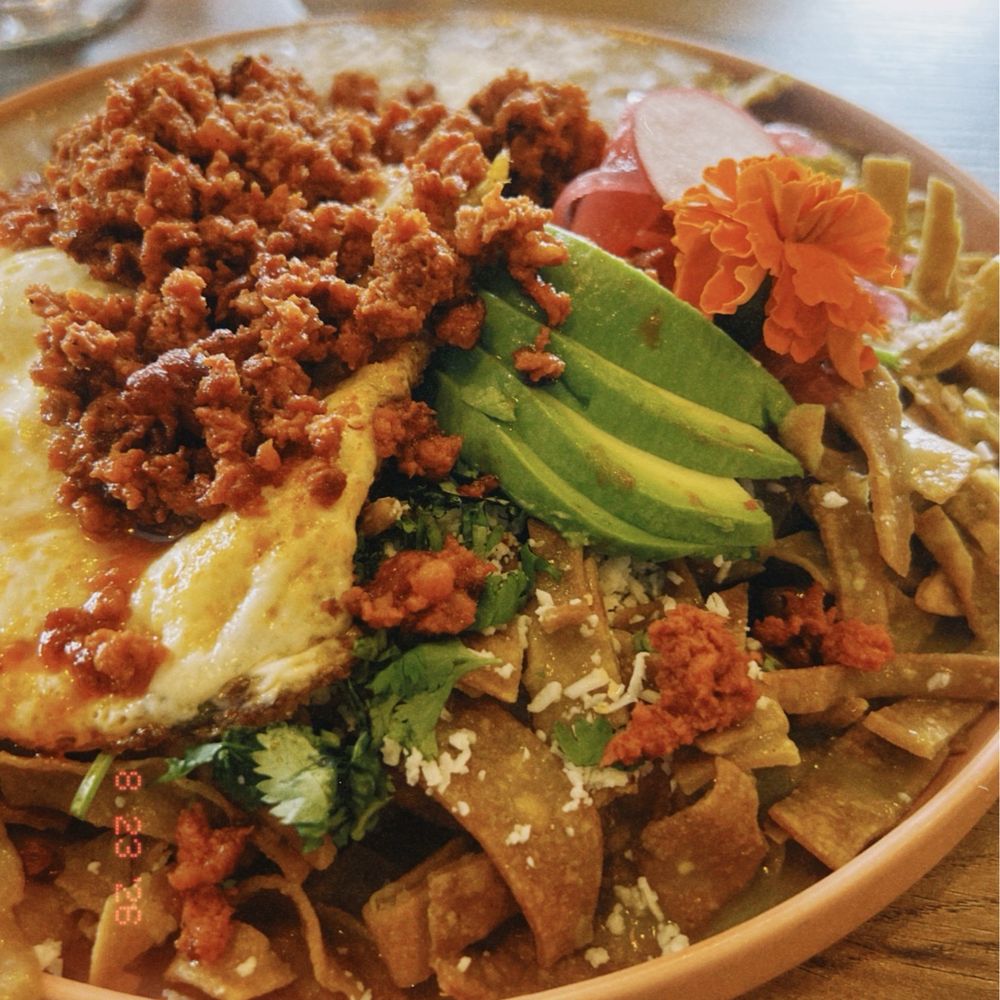 El Encanto - Chilaquiles verdes with chorizo - Breakfast & Brunch Near Me - San Diego, California